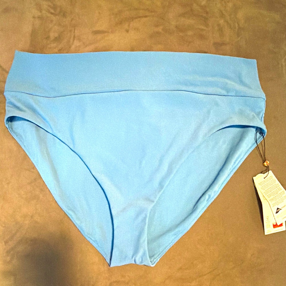 Calia Blue Solid High Rise Swimsuit Bottoms XXL